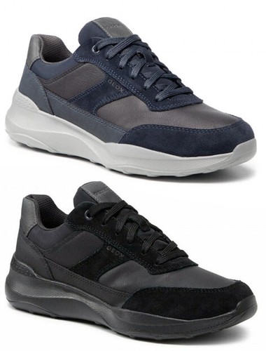 GEOX RESPIRA ALLENIO U16AZA scarpe uomo sneakers pelle camoscio tessuto  stringhe | eBay