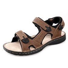 Herren Sport Sandale Outdoor Trekking-Sandalen Leder Freizeit Schuhe Braun 42-45