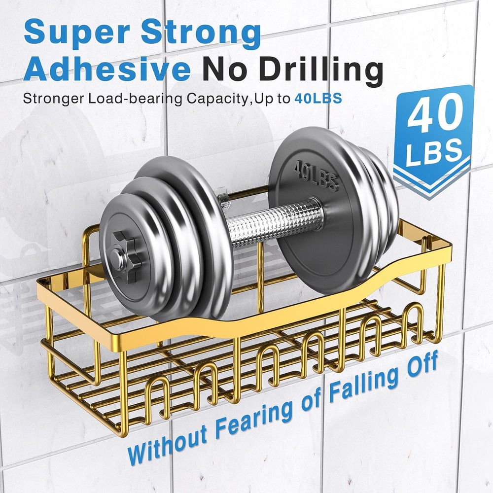 5-Pack Adhesive Shower Caddy Organizer for Bathroom Storage & Decor 5-Pack Adhesive Shower Caddy Organizer for Bathroom Storage & Decor