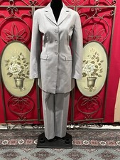 Italian Made By Amsemis Wool Jacket Pant Career Suit Sz 4 6 Light Wt. Perfect