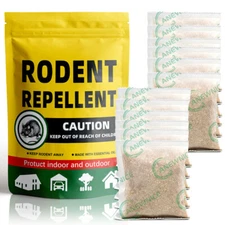 Rodent Repellent Pouches 12Pack – Peppermint Mice & Rat Deterrent for Indoor Use