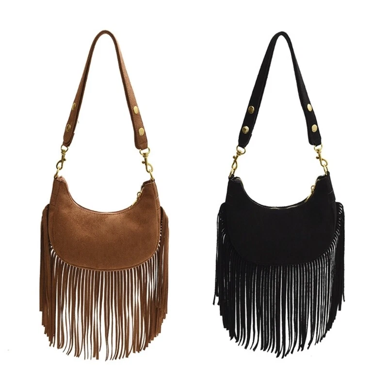 Shoulder bag with best sale tassels