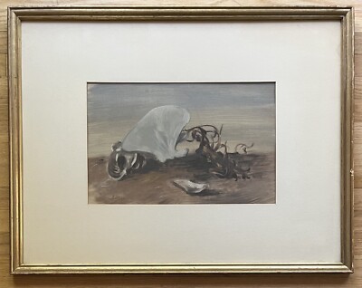 FRANCESCO DI COCCO Original Signed Italian Surrealist Still Life Painting 1944