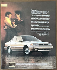 Toyota Vintage PRINT AD Corolla Does Common Things Uncommonly Well
