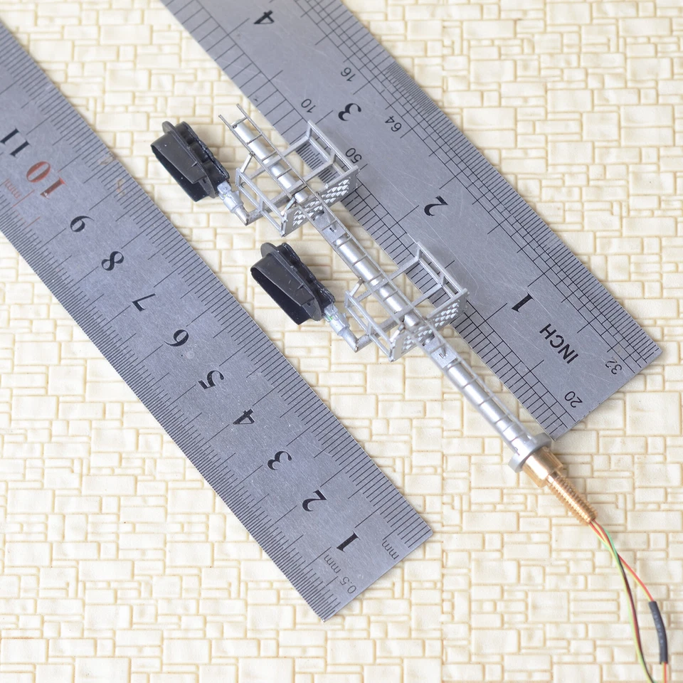 1 x HO scale 2 Head 3-color block signal intermediate point distant diverge #F2T - Image 3 of 4