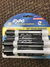 Expo Dry Erase Markers BLACK 6PACK 071641145078