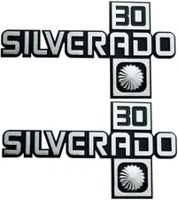 Pair Set 1981-87 Silverado “30” Fender Emblem Logo Trucks Fender Badge 14026451