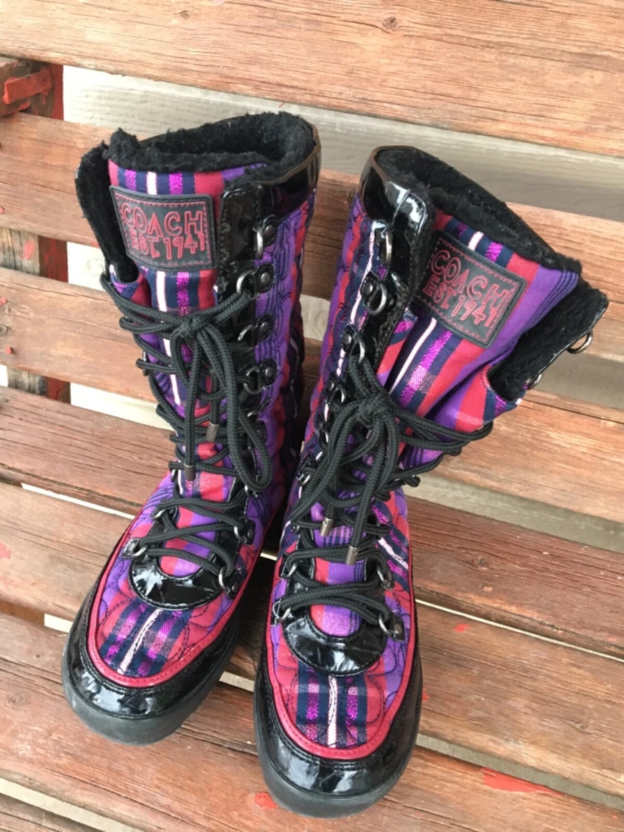 Purple coach best sale boots