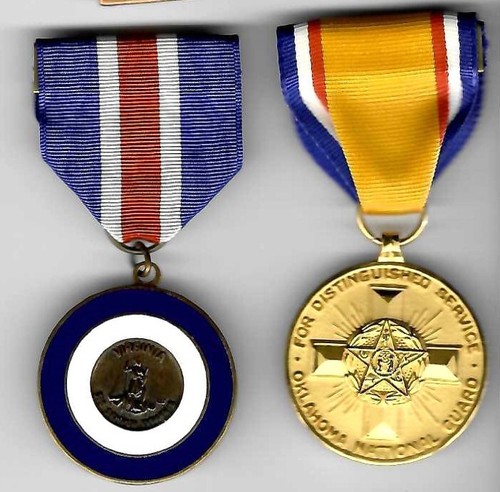 Lot of State National Guard Medals Virginia and Oklahoma Service Medal Pair - Afbeelding 1 van 2