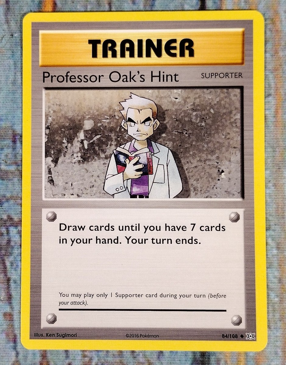 PROFESSOR OAK'S HINT 84/108 Uncommon XY Evolutions Supporter
