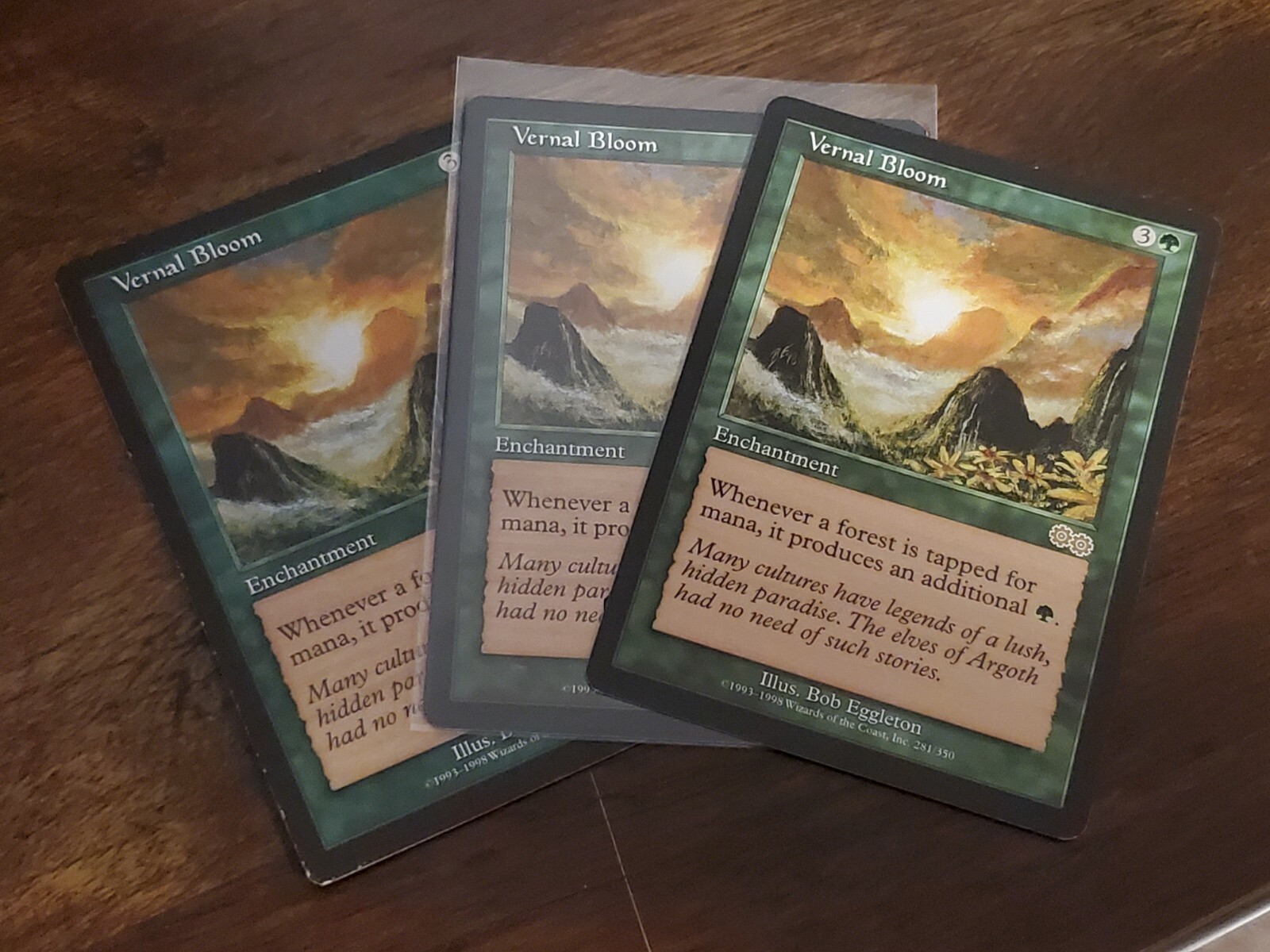 ** Vernal Bloom x1 **, LP, Urza's Saga, see photos, WOTC MTG