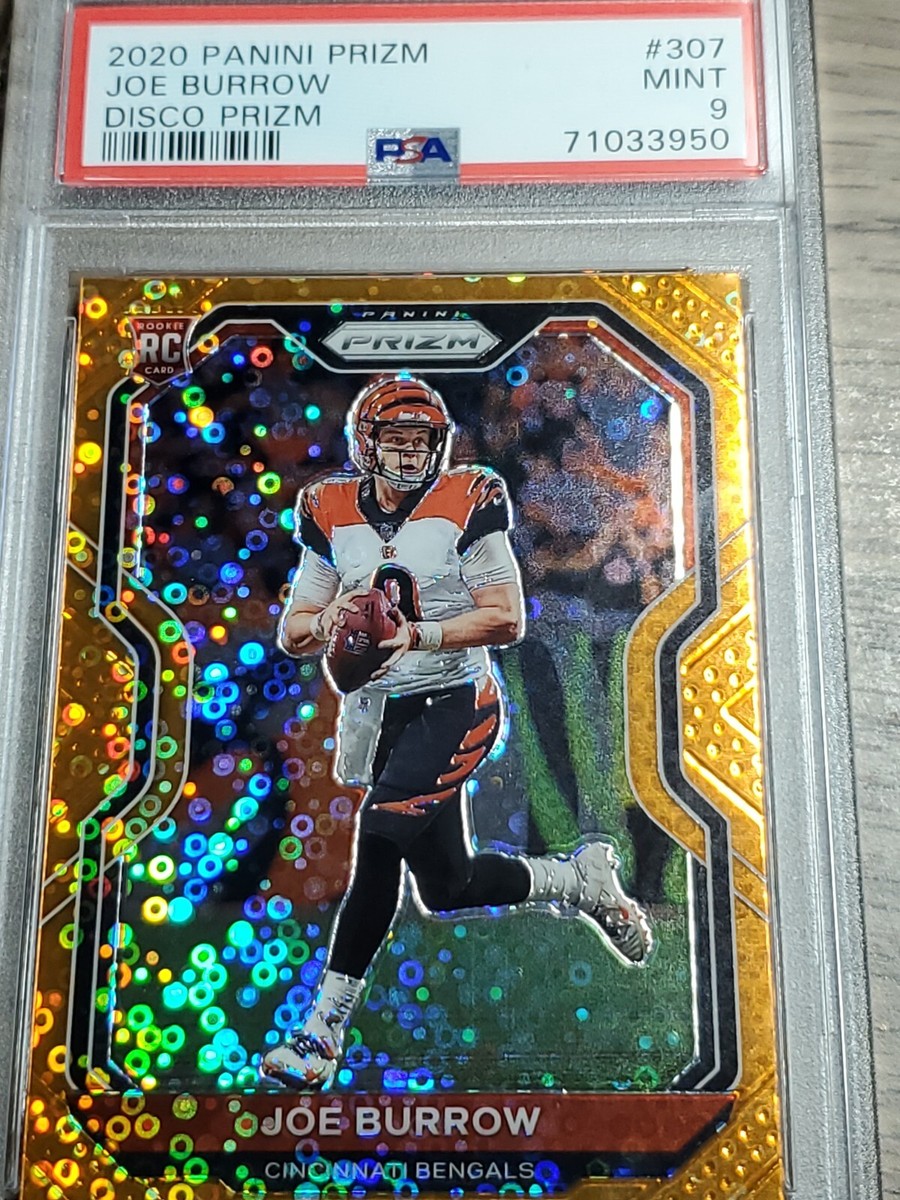 Primavera 4❗️30 GOLDEN ROCKSTEADY‼️ 2020 Prizm Joe Burrow Orange Disco Prizm Rookie RC #307 PSA