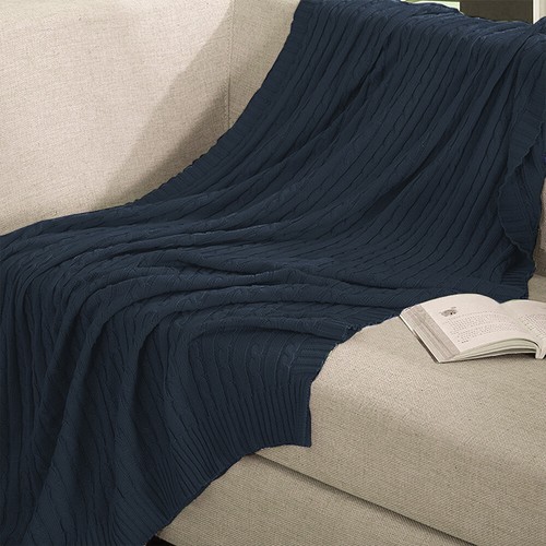NTBAY 100% Cotton Blanket Weighted Warm Good Craftsmanship 14 Colors Throw Twin - Picture 33 of 108