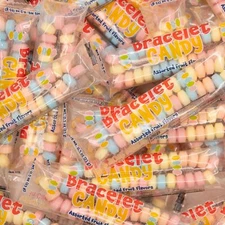 Candy Bracelets - Fruit Flavors, Individually Wrapped, Stretchable- 21 Ounce Bag