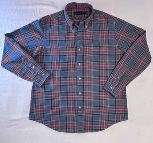Ralph Lauren Flannel Shirt Unisex XL TG Long sleeve button down front pocket - Picture 2 of 6