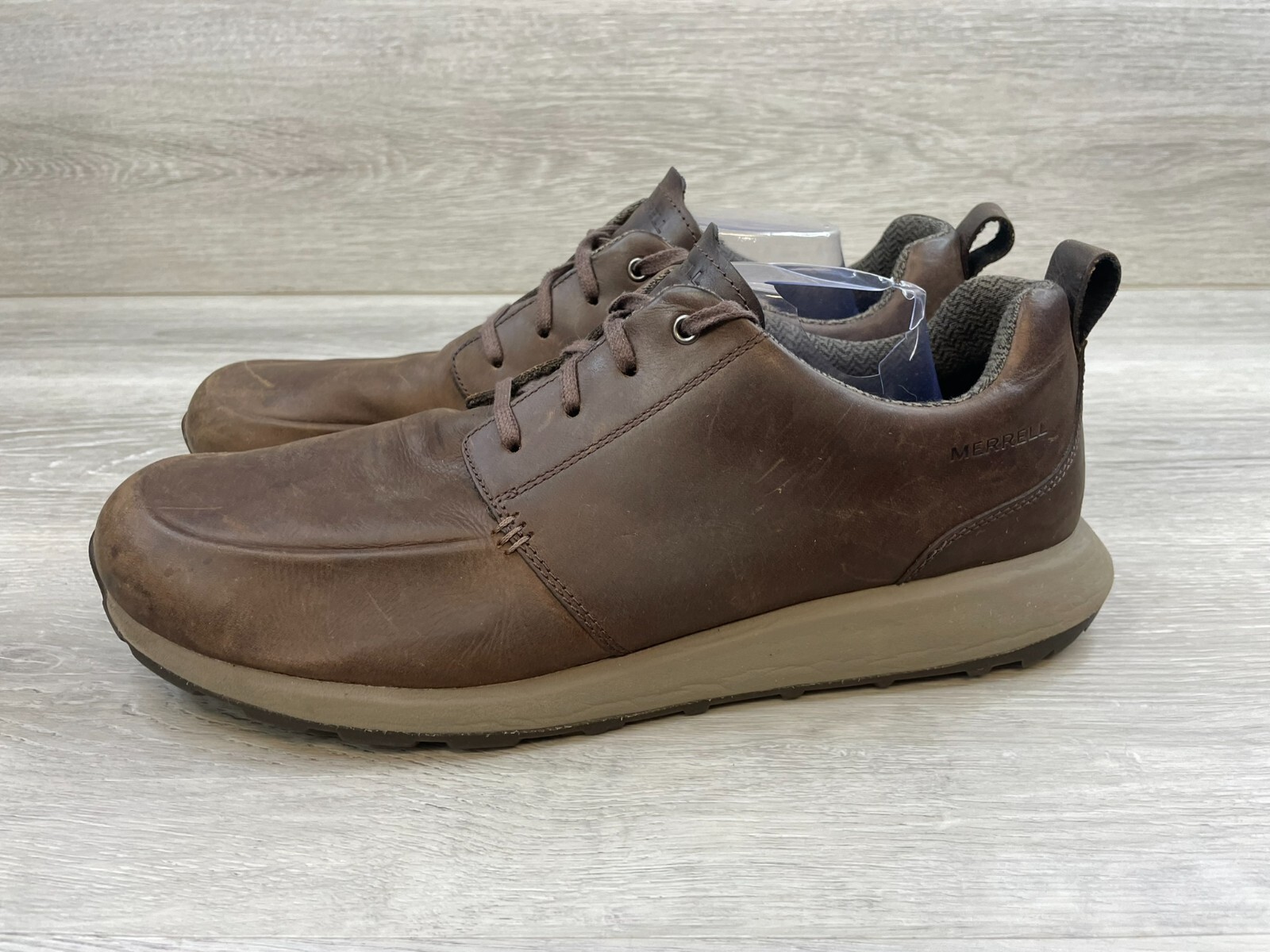 Merrell Ashford J99413 sneaker da uomo escursionismo stringate in pelle 14 marrone scarpe casual