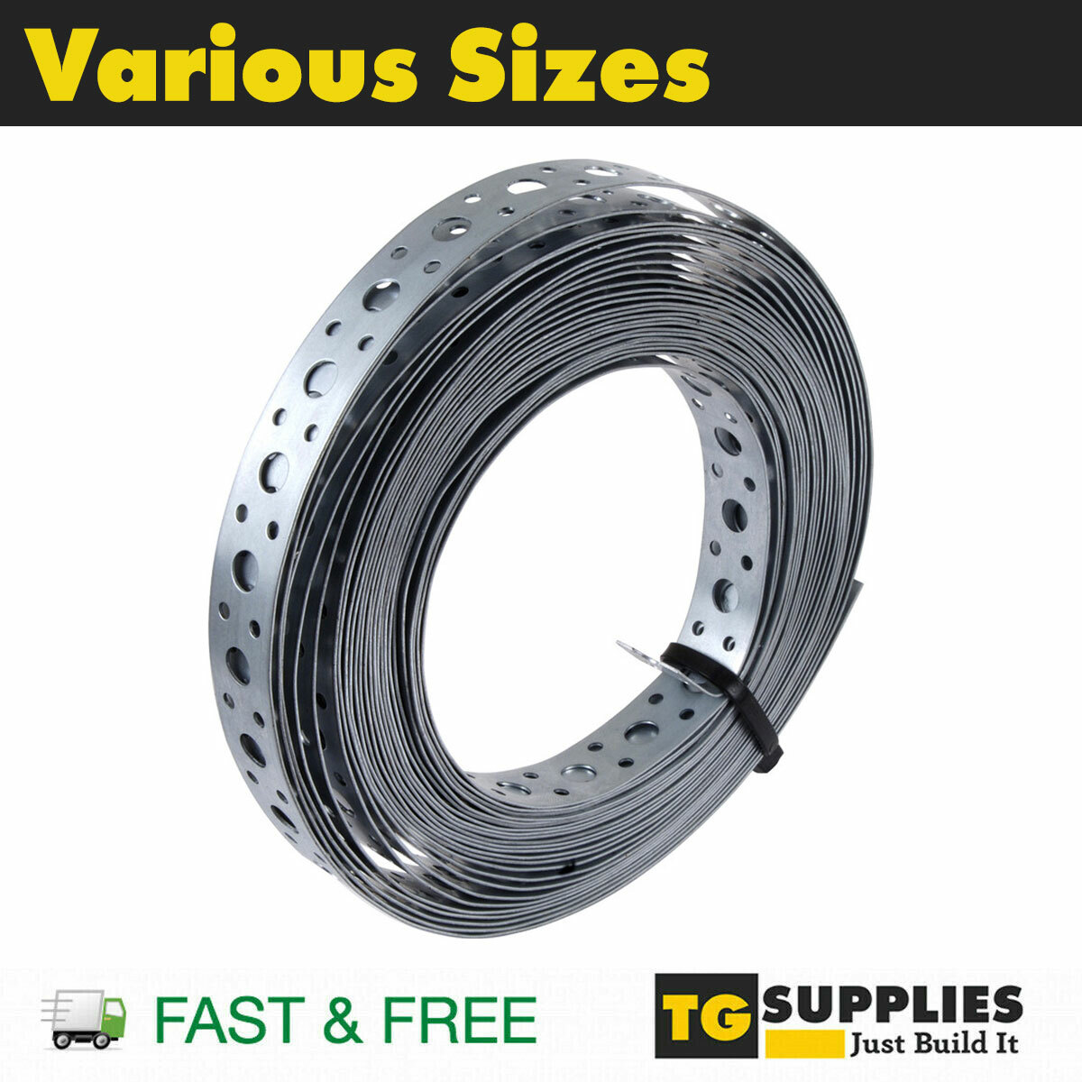 Galvanised Steel Metal Fixing Band Perforated Strapping Stainless Steel  Various