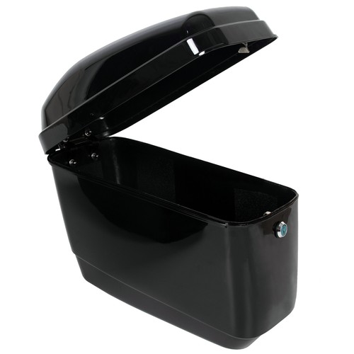 Motorcycle Hard Saddlebags Bags Luggage For Harley Honda Suzuki Yamaha Cruiser - Picture 7 of 12
