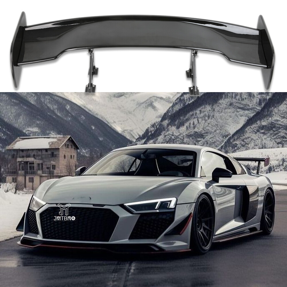For Audi R8 Coupe Glossy Black 46'' Car Rear Trunk Spoiler Wings