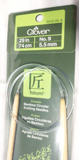 Clover Takumi Bamboo Circular Knitting Needles 29" no 9, 74cm/5.50mm A83