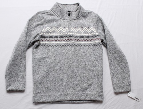 Sonoma Unisex Youth's L/S Quarter Zip Super Soft Sweatshirt JL3 Gray Size 10 NWT
