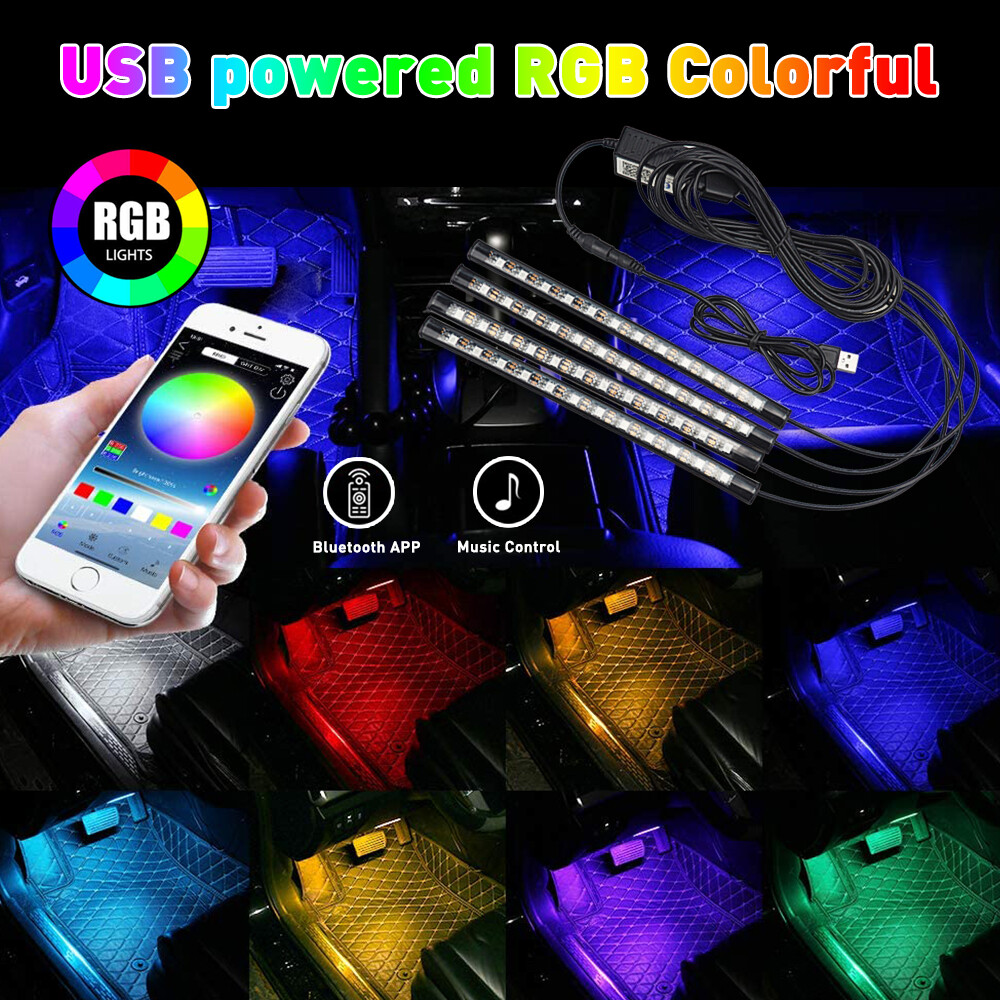 RGB LED Car Interior Lights for Dash Footwell and Seats