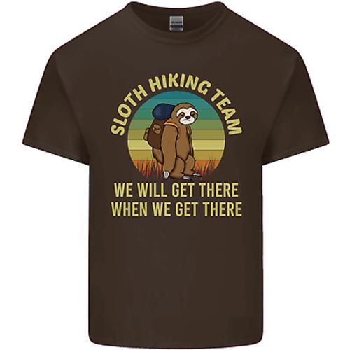 Sloth Hiking Team Funny Trekking Walking Mens Cotton T-Shirt Tee Top - Picture 10 of 26