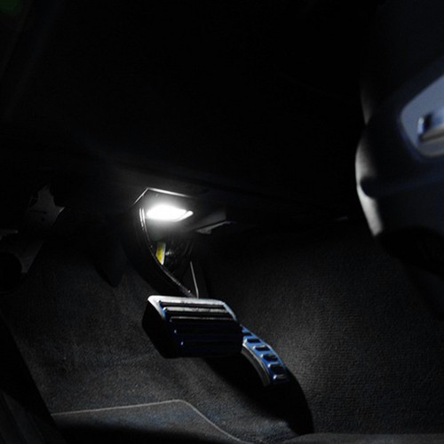 6000K Xenon White LED Bulbs Front Footwell Area Lights For 2008-2015 Audi A4 S4 - Picture 9 of 12