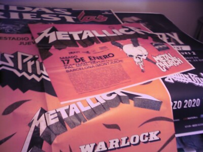 JUDAS PRIEST METALLICA ORIGINAL POSTER x 5 SPANISH TOUR  1986-1987-91-98-20 Ozzy