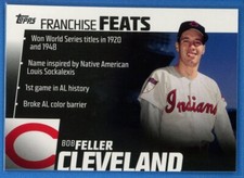 2019 Topps Series 2 Franchise Feats #FF-9 Bob Feller Cleveland Indians