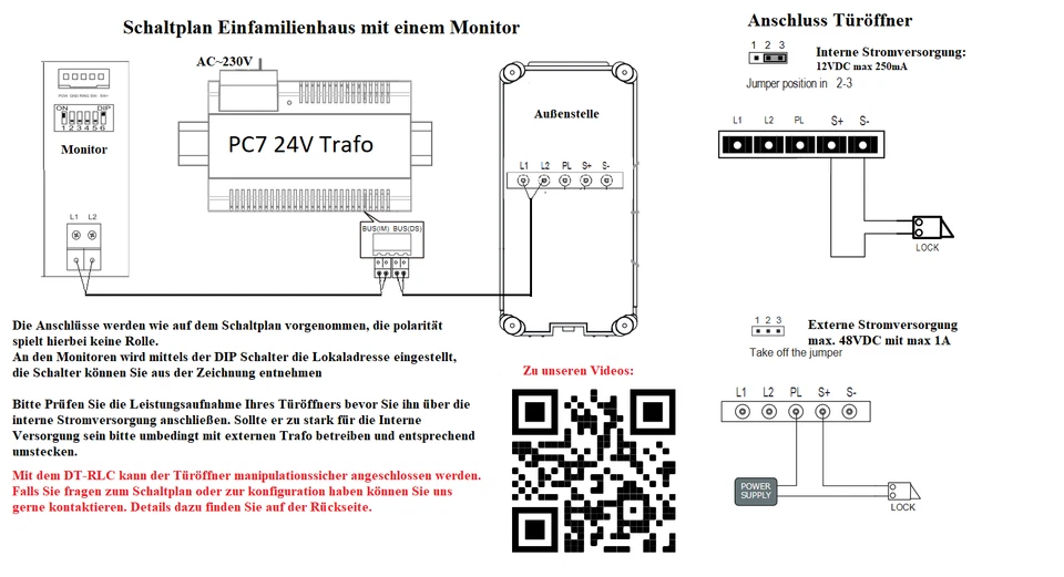 Video Türsprechanlage 1 Familienhaus Video Sprechanlage Türklingel - Bild 3 von 4