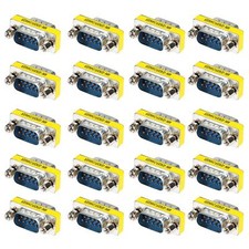 DB9 Gender Changer 20 Pack 9 Pin RS-232 Male to Male Serial Cable Coupler