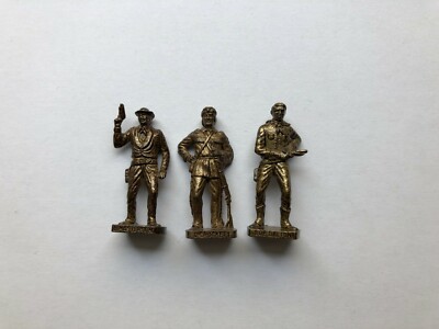  Ü Ei Überraschungsei Metall 3 Mal Westmänner 1 Messing Crocket Dalton Masterson