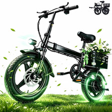 XKJ Electric Bike for Adults, Ebike, Electric Bicycle with 48V 12AH Battery,14"