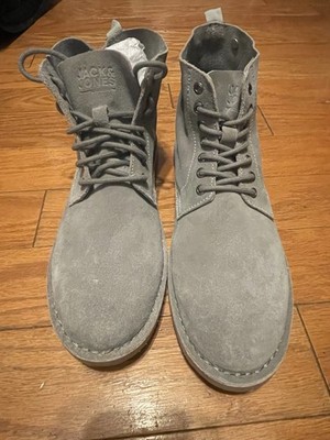 Men's Jack & Jones Bravo Suede Chelsea Boots Gray Men Size 8 EU 41 7 UK