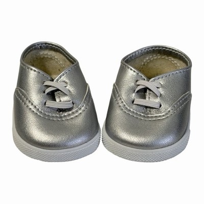 Silver Sneakers for American Girl 18 '' Doll Shoes