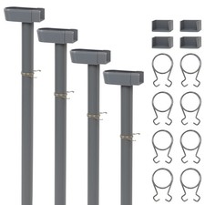 Greenhouse Downpipe Rainwater Kit 4pk – 35mm Guttering, Water Butt Diverter