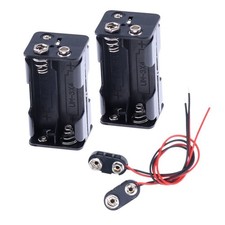 Hilitchi 2set Thicken Battery Holder for 4 x AA with Standard Snap Connector...