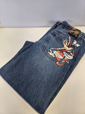 Ed Hardy "Born Free" Size 28 Womens Swallow Leg Jeans NWT