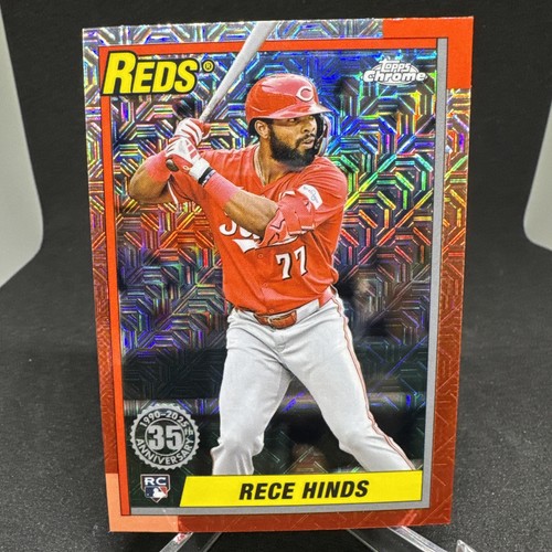 2025 Topps Series 1 Rece Hinds RC Silver Pack Mojo Chrome #T90C-17 Reds Rookie - Picture 1 of 2