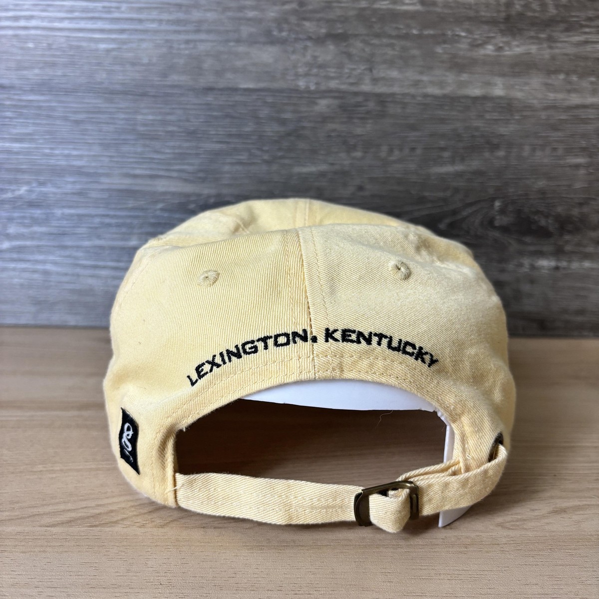 Keeneland Hat Cap Strap Back Yellow Embroidered Horse Racing Mens