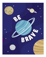Inspirational Space Theme Wall Art Poster for Kids Room Decor