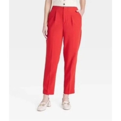 NEW A New Day's Highest Rise Tapered Leg Trouser Red Size 10