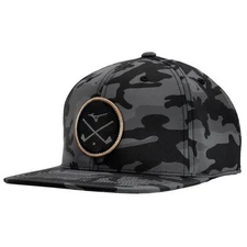 Mizuno Crossed Clubs Snapback Adjustable Men's Golf Hat Black Camo Copper