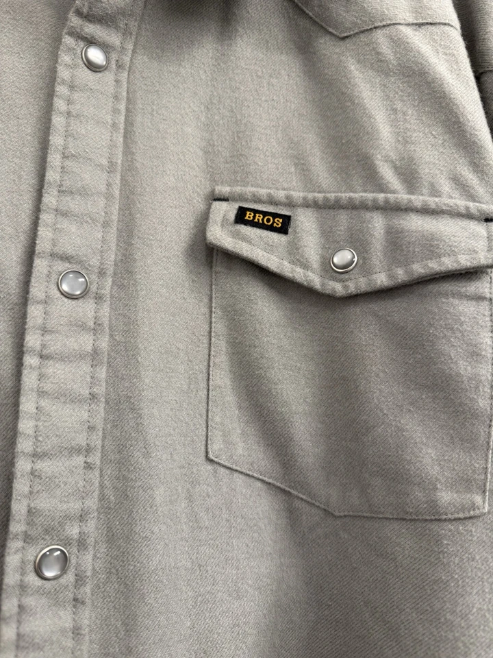 Howler Brothers Pearl Snap Flannel Shirt - XL - Gray - Western - Image 3 of 4