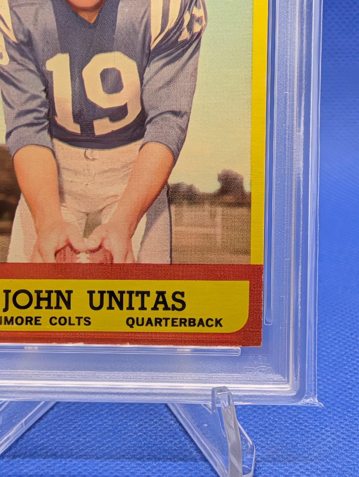 1963 Topps #1 Johnny Unitas Card 1 HOF Baltimore Colts QB Johnny U PSA 5 EX view 8