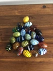 Lot Of 24 Hand Blown Lilian Vernon Murano Style Glass Miniature Easter Eggs