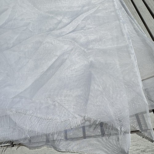 Lot 7 VTG White Sheer Organza Fabric Cuts – 59yd Total 3.5ft Wide Bridal Decor - Picture 8 of 12