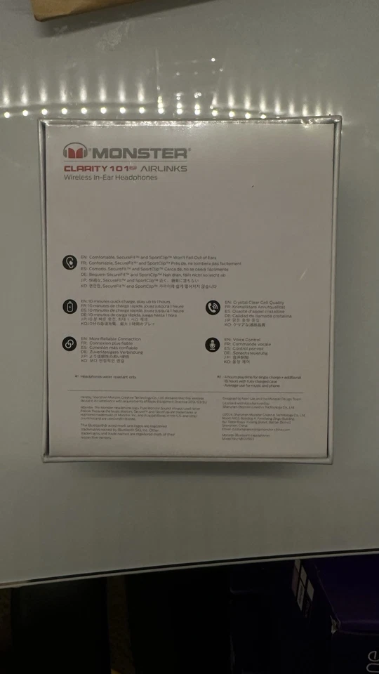 Auriculares Inalámbricos Monster Clarity 101Plus AirLinks, Bluetooth Nuevos Precintados Foto 2 de 3