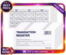 24 PCS Check Registers for Personal Checkbook, Easy to Read Checkbook Register